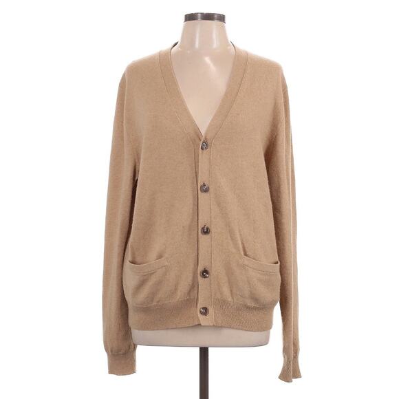 Men’s Polo Ralph Lauren Cashmere Cardigan Sweater XL Tan Beige Mens Button Up - Picture 1 of 3